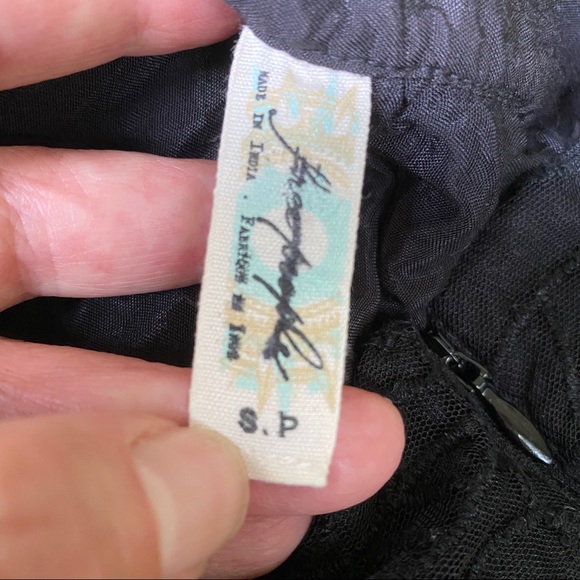 Free People Lace Overlay High Waisted Black Skirt - Picture 5 of 7